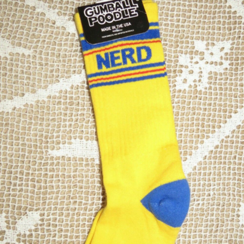 Gumball Poodle NERD Socks  Mens size 8 or below